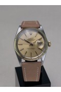 36mm • 1983 Rolex DateJust ref.16013 cal.3035 Champagne Dial 18k Gold Bezel Automatic